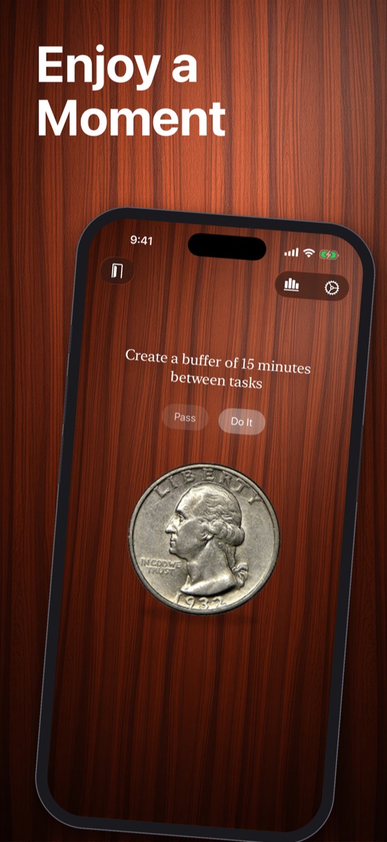 A moment activated: Do It and Pass buttons under the coin